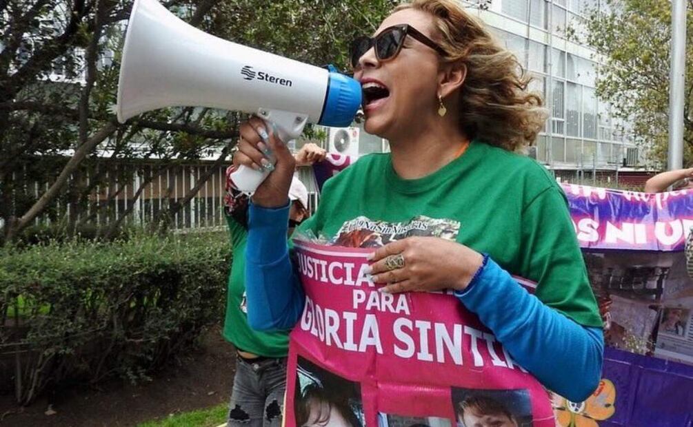 Exigen justicia por el feminicidio de Gloria Sintia ocurrido en 2016 (25/04/2025). Foto: X (@RedefemEdomex)