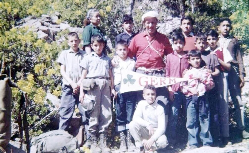 Excursión GERM al Cerro del Chiquihuite junto a Raymond Lambert. En su visita organizada por la FME en 1959, el montañista suizo realizó ascensiones a volcanes metropolitanos, acompañado por 200 alpinistas mexicanos, incluido Arturo Robles. Foto: Cortesía Santiago Ramírez Pérez/ESPECIAL.