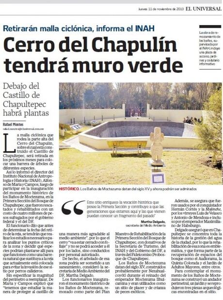 ¿Moctezuma se bañaba en Chapultepec?